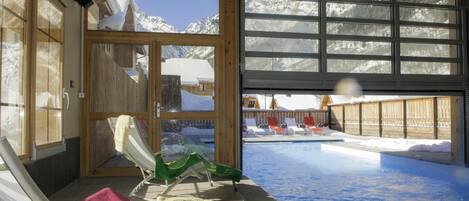 Indoor pool, a heated pool