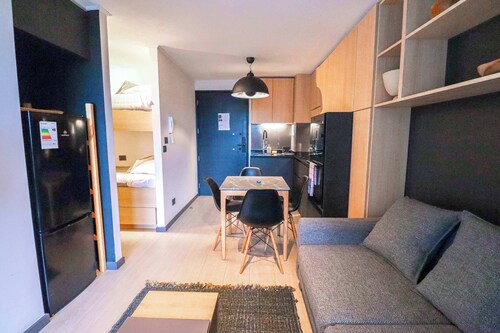 HOM I 1D1B Estacionamiento, Piscina temperada, Wii, Full equipado