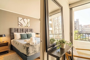 1 bedroom, iron/ironing board, WiFi, bed sheets - HOM l 1D1B, Wifi, Lavandería, Calefactor Eléctrico (Santiago)