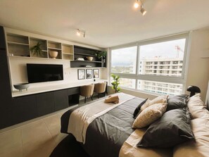 1 bedroom, desk, iron/ironing board, WiFi