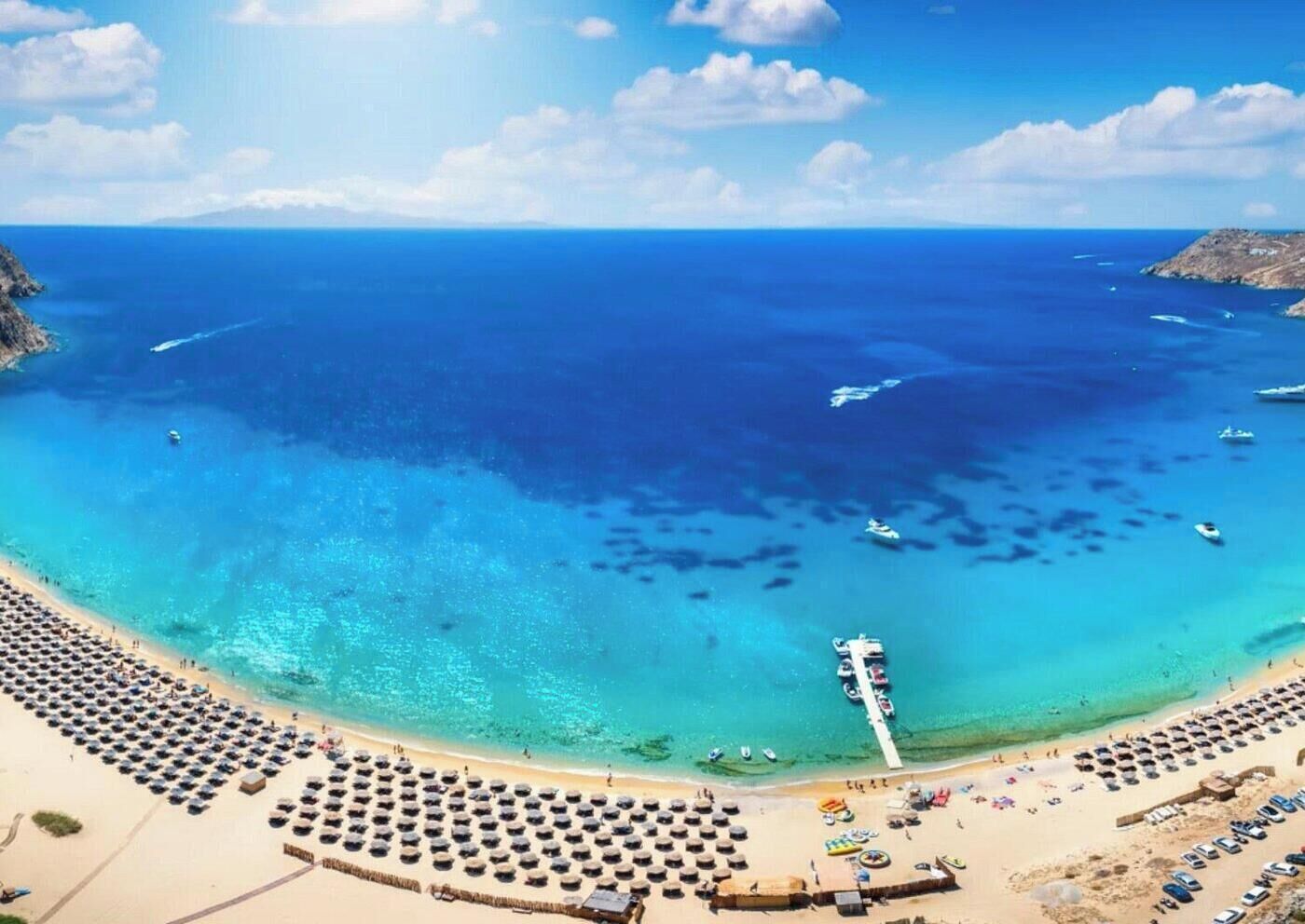 Sun-loungers, beach towels