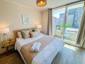 1 bedroom, iron/ironing board, WiFi, bed sheets - HOM I Wifi Rapido Parking Aire Acondicionado Gym (Santiago)