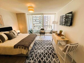 Iron/ironing board, WiFi, bed sheets - HOM I Wifi Parking Terraza Gym PostaCentral Calido (Santiago)