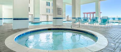 Condo, Multiple Beds (Majestic Beach Towers 2-801) | Pool | Indoor pool, a heated pool