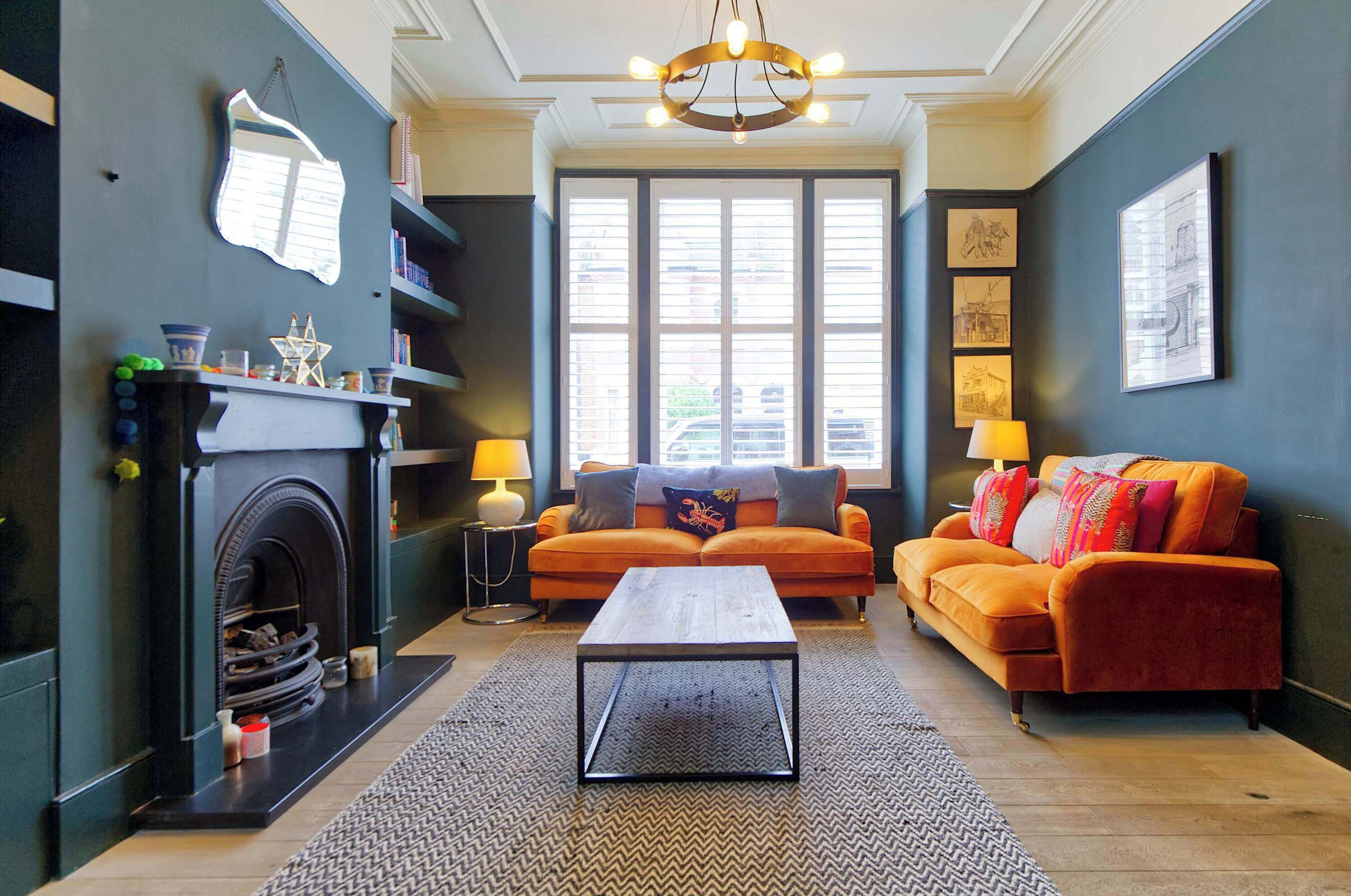 House (4 Bedrooms) | Living area | TV, fireplace