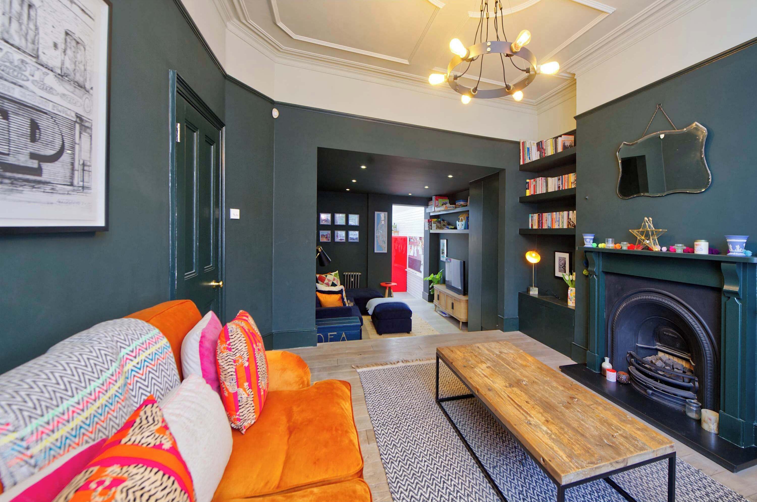 House (4 Bedrooms) | Living area | TV, fireplace