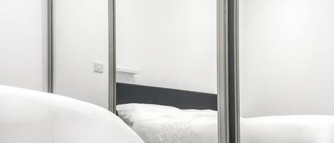 1 bedroom, iron/ironing board, travel crib, WiFi