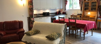 Spacious, quiet apartment 150 m from Saint-Gervais town center.