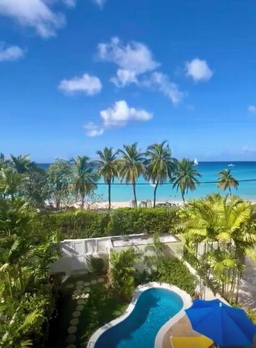 Stunning, Gated Villa opposite the best beach in Barbados with its own pool