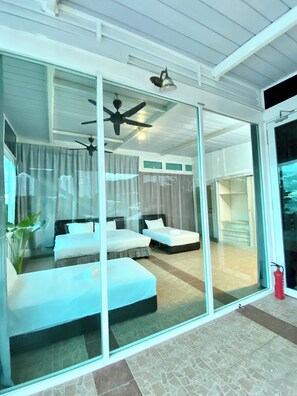 Family Quadruple Room, Partial Sea View | Terrace/patio - Seahome Boutique Hotel (George Town)