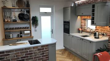 Microwave, oven, stovetop, dishwasher