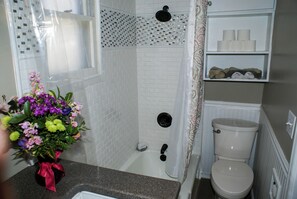 Secador de cabelo, toalhas de banho