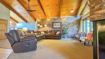 TV connectée, cheminée, vidéothÚque, chaßne hi-fi