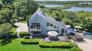 Exterior - Amazing Beachfront Water Mill Home with Private Pool and Hot Tub, Perfect... (Water Mill)