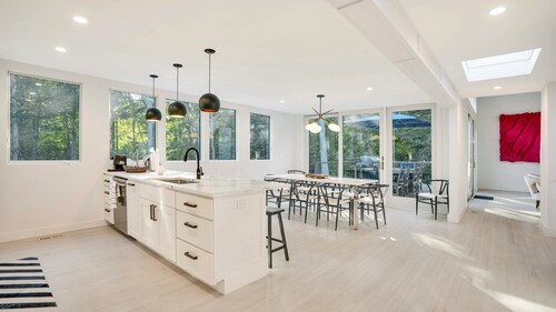 Beautiful East Hampton Home with water views of Gardiners Bay, close to...