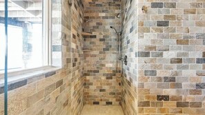 Shower, hair dryer, towels - Spacious Montauk Home with Water Views, Private Pool, Perfect for Families,... (Montauk)
