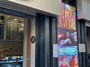 Byutsikt fra overnattingsstedet