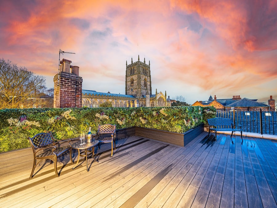 Luksus-loftsleilighet, byutsikt | Utsikt fra balkong