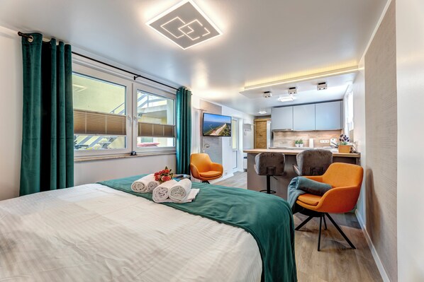 1 chambre, fer et planche à repasser, Wi-Fi gratuit