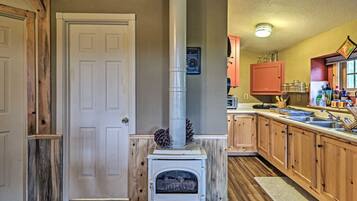 Microwave, electric kettle, toaster, coffee grinder