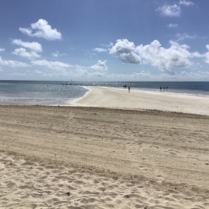 Beach towels - Charming New Blue Studio on water with dock, WiFi & AC in fun time Freeport (Freeport)