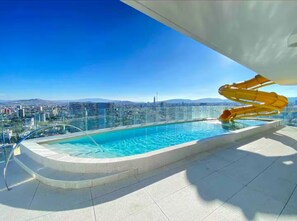 A heated pool
