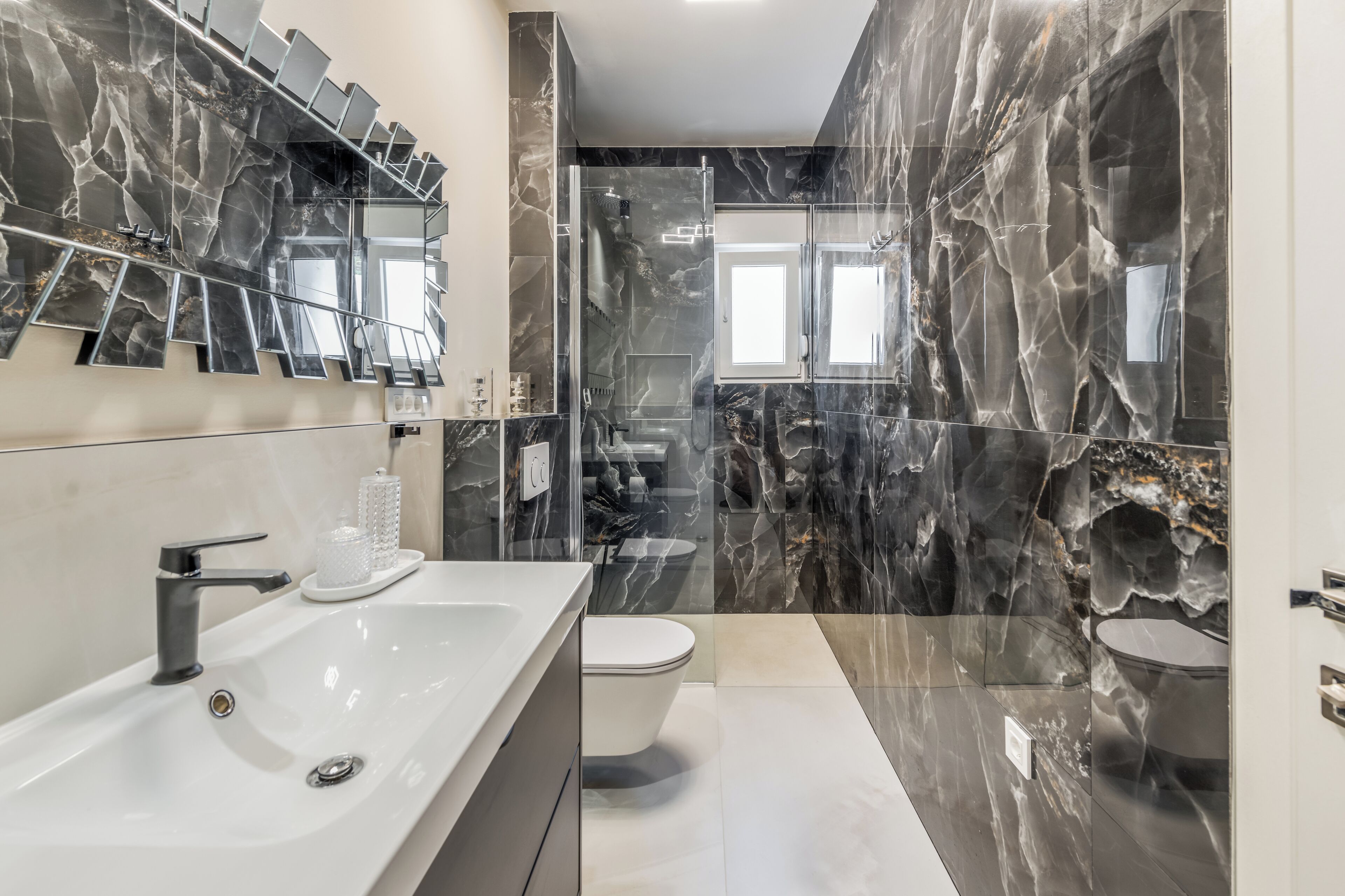 Deluxe-villa - havudsigt | Badeværelse | Håndklæder