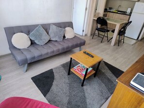 Living area - Bustamante and Metropolitano park apartment (Santiago)