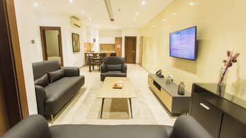 50-inch Smart TV with cable channels