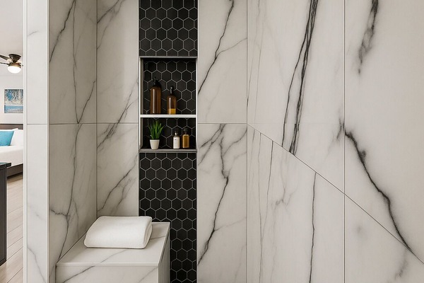 Studio | Bathroom | Shower, hair dryer, towels, soap