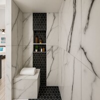 开间 | 浴室 | 淋浴设施、吹风机、毛巾、肥皂