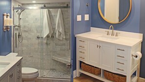 Shower, hair dryer, towels, soap - Sanibel 1-bedroom beachfront condo! (Sanibel)