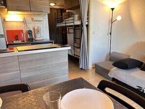 Interior - 200m from resort center, balcony, tv, ski locker, 25m², Risoul (Risoul)