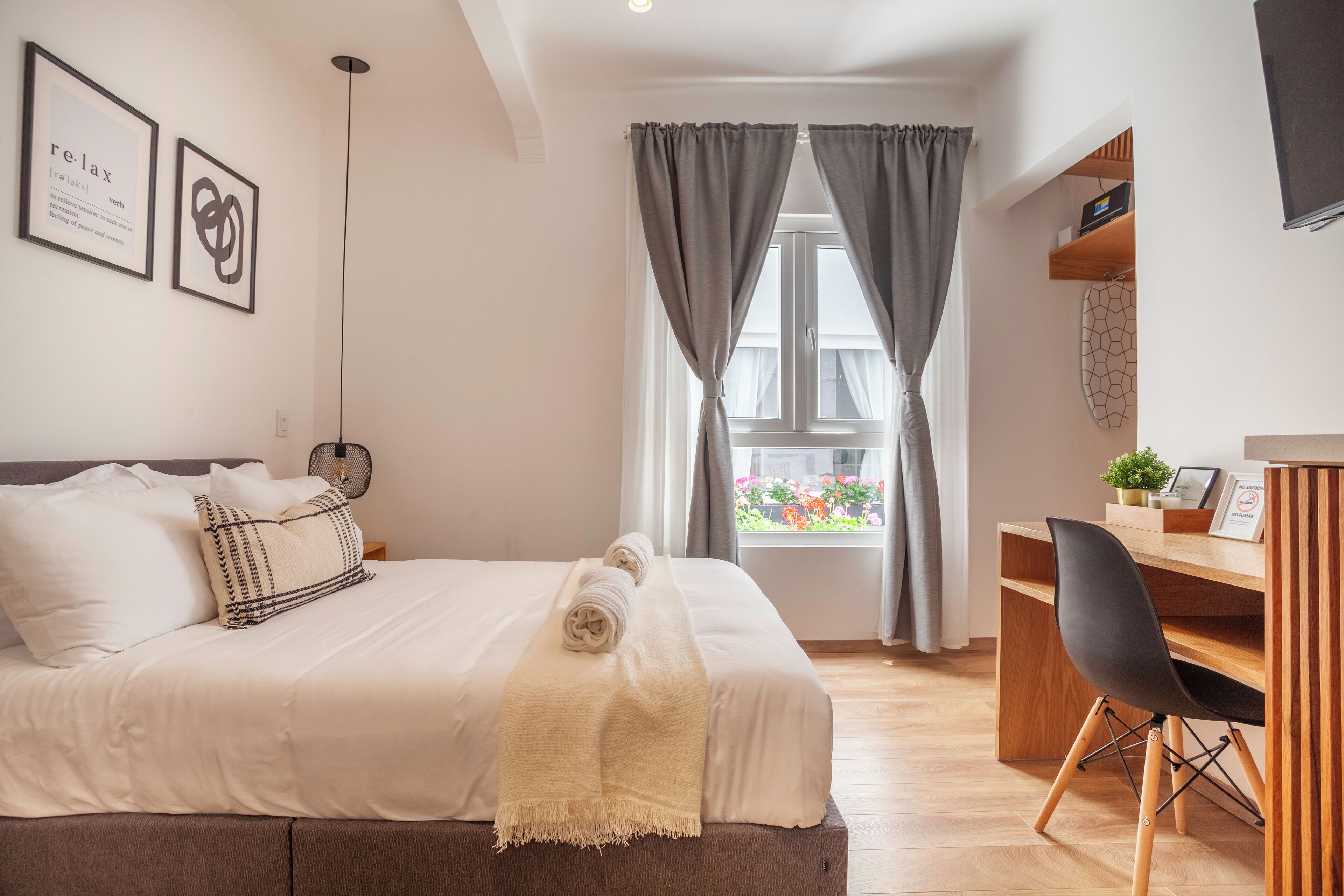 Blackout curtains, iron/ironing board, free WiFi