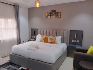 Chambre simple exécutive, salle de bain privée, vue sur le fleuve | Bureau, espace de travail pour ordinateurs portables