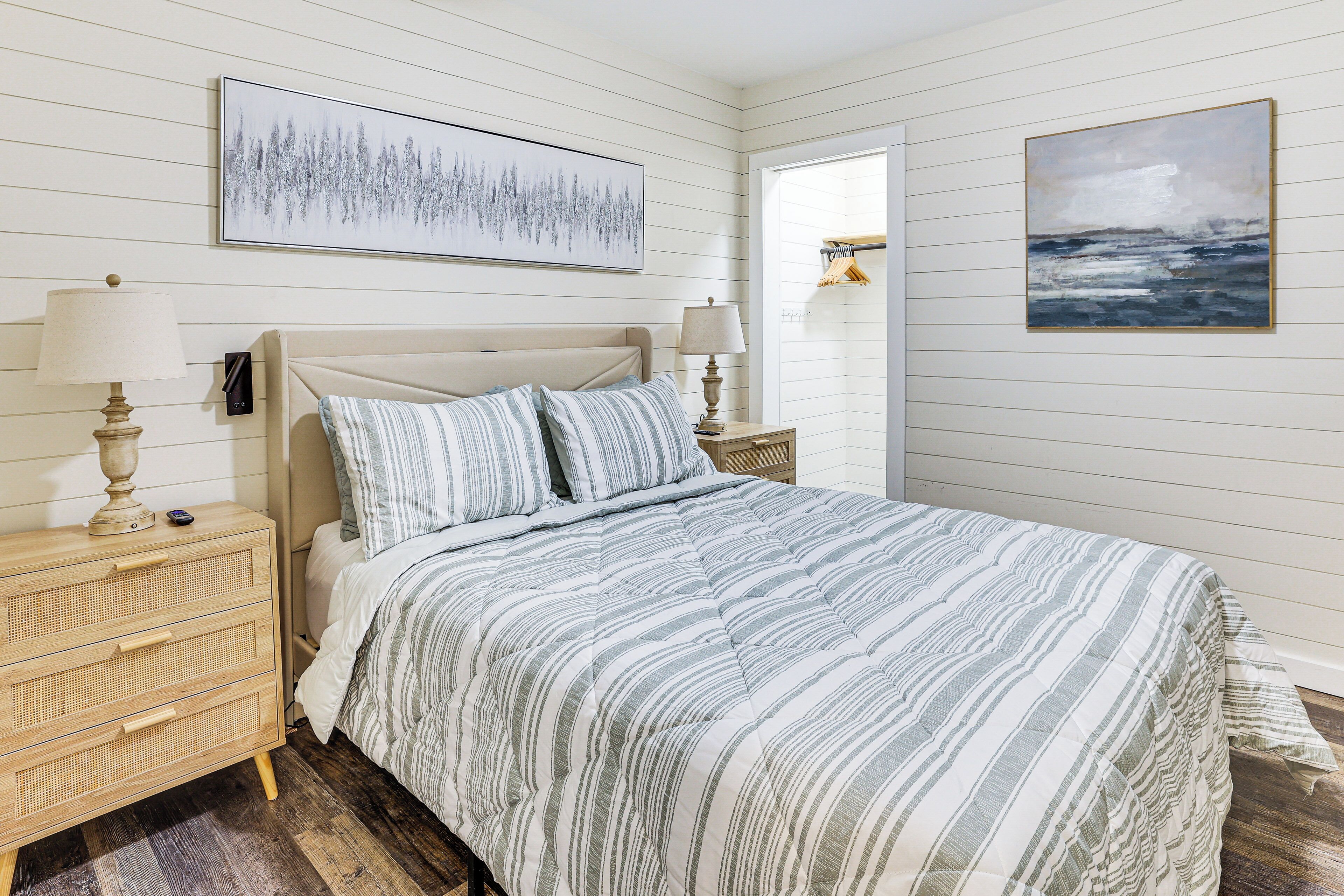 1 bedroom, desk, iron/ironing board, travel cot