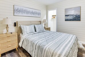 1 bedroom, desk, iron/ironing board, travel crib