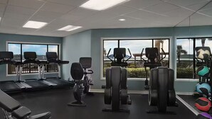 A gym with treadmills, weight machines, and exercise balls. - Enjoyable 2-bedroom hotel in Hilton Head Island with WiFi (Hilton Head Island)