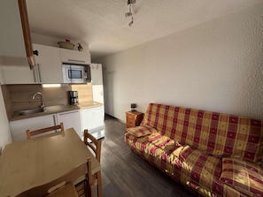 Interior - 100m from shops, floor -2, tv, ski locker, 18m², Alpe d'Huez (L'Alpe d'Huez)