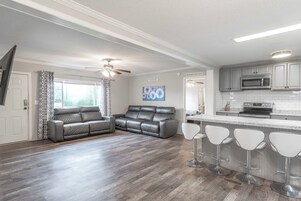 House | Living area | 65-inch Smart TV with digital channels