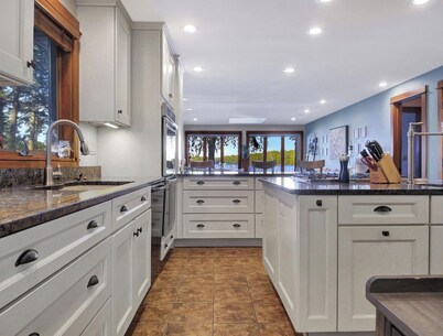 Spacious 5-bedroom lakefront home on pristine Lower Narrows Pond in Winthrop