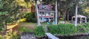Spacious 5-bedroom lakefront home on pristine Lower Narrows Pond in Winthrop