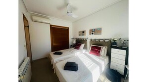 2 bedrooms, iron/ironing board, WiFi, bed sheets