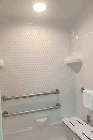 Room, 1 King Bed, Non Smoking | Bathroom | Free toiletries, hair dryer, towels