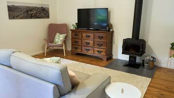 Smart TV, fireplace