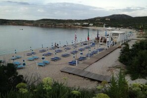 Beach nearby, sun-loungers