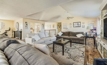 Spacious living room for large crowds