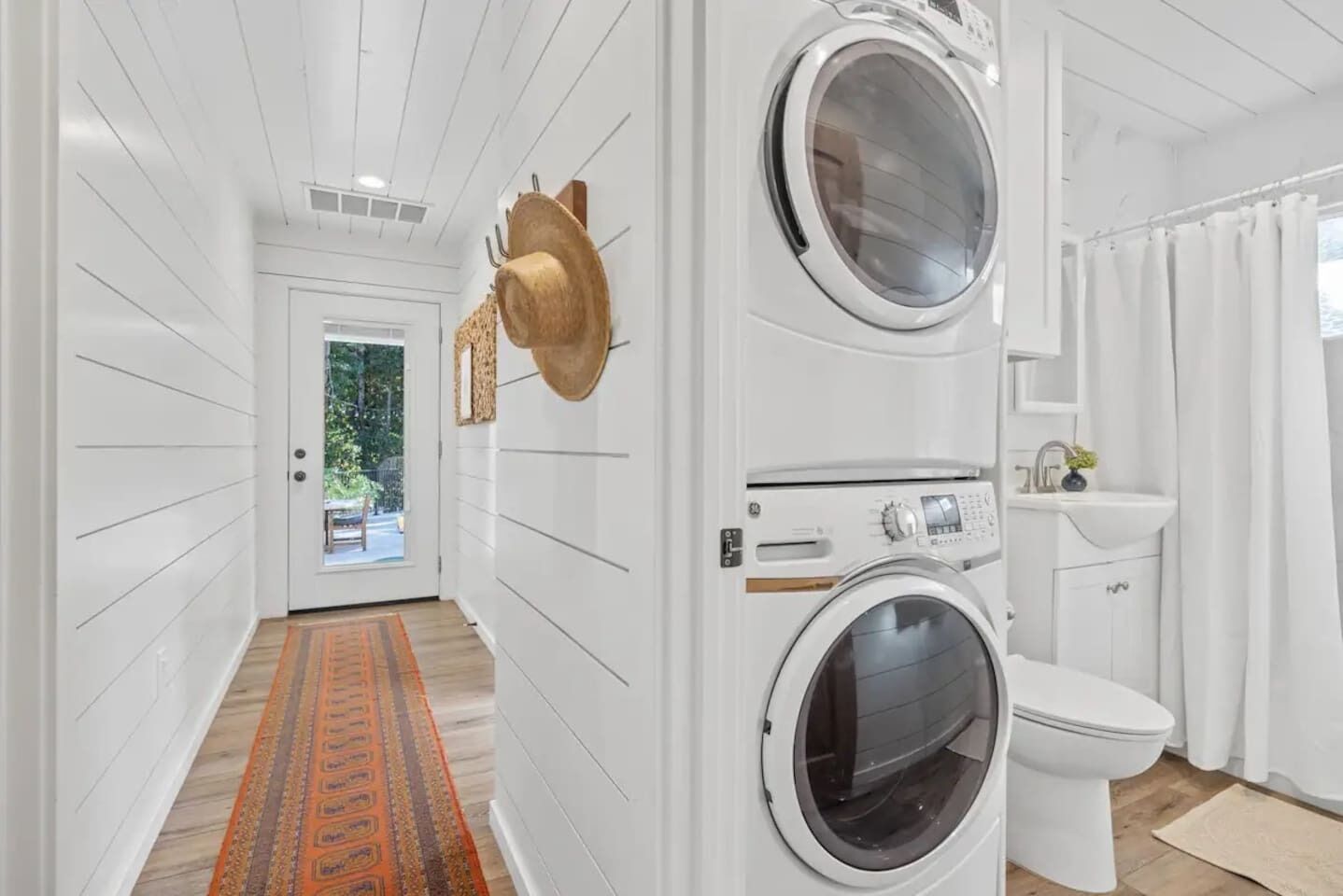 Hair dryer, towels