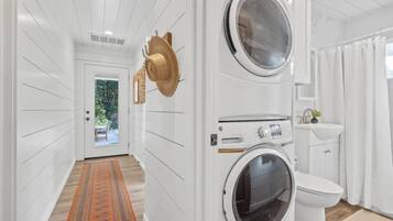 Hair dryer, towels