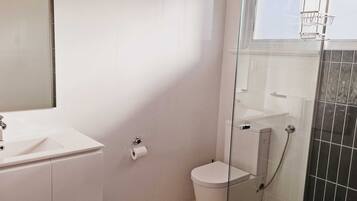 Towels, soap, shampoo, toilet paper